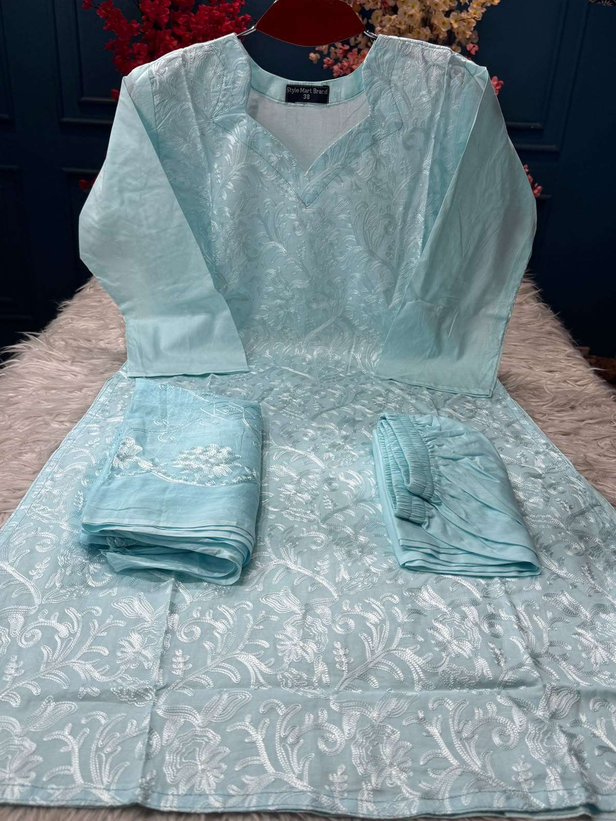 INSPIRED PAKISTANI SKY STITCHED ARI WORK - 1500