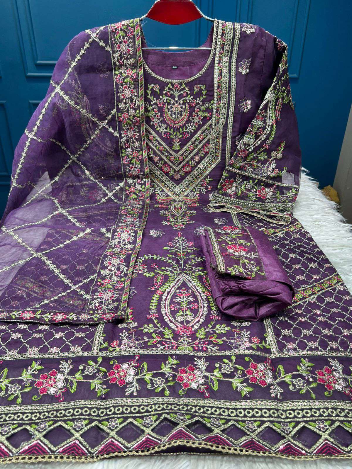 Pakistani Inspired EID Stitched Party Collection - 2400 Purple