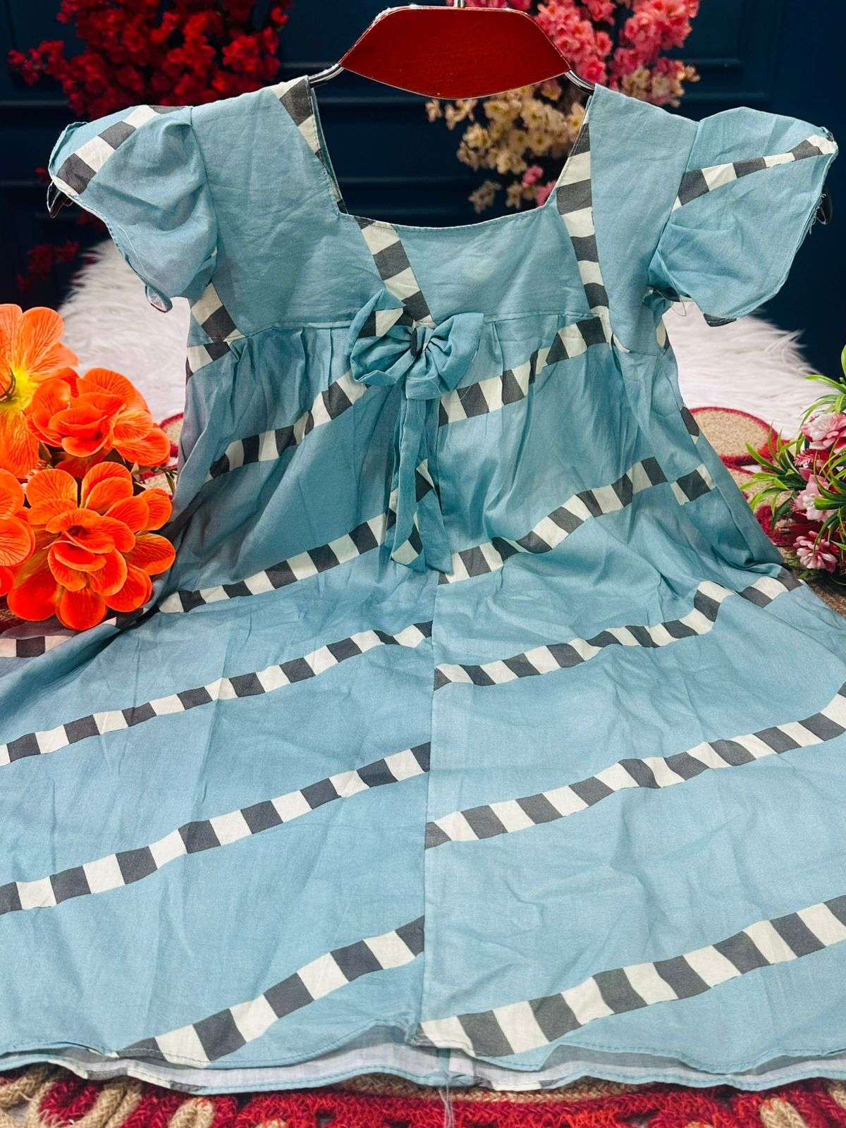 Adorable Sky Paste Baby Frock