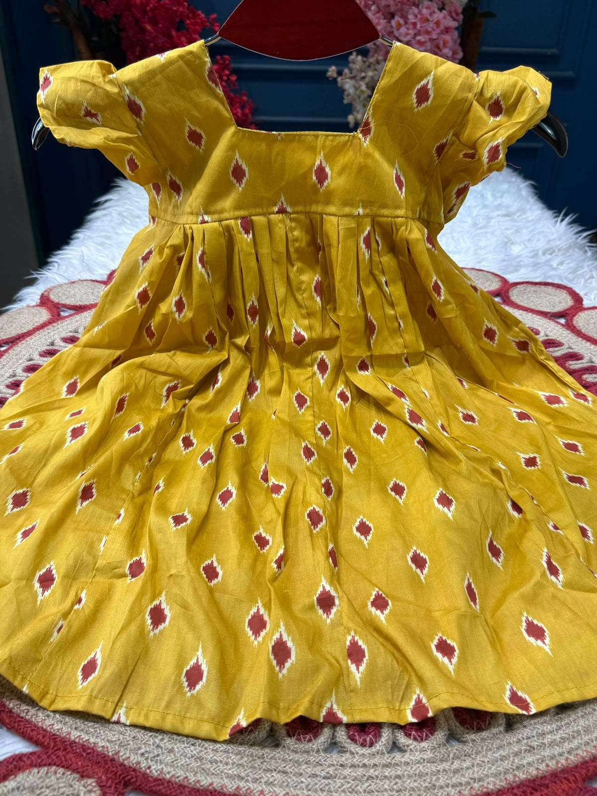 Adorable Mustard Baby Dress