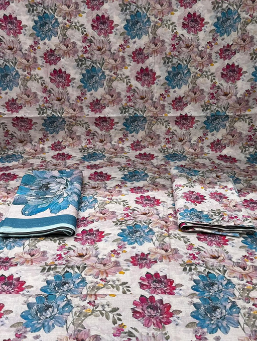 Vintage Style Slub Cotton Cornflower - 1250