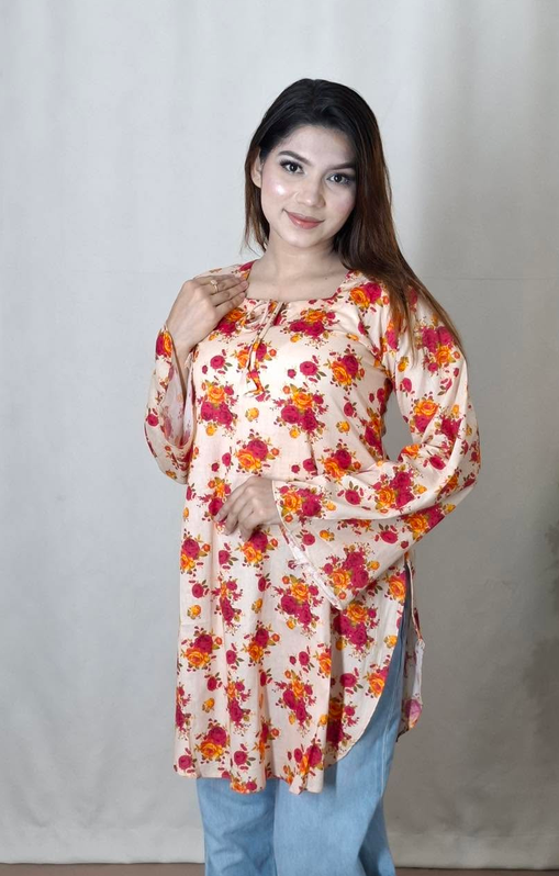 Stunning Garden Print Cotton Kurti