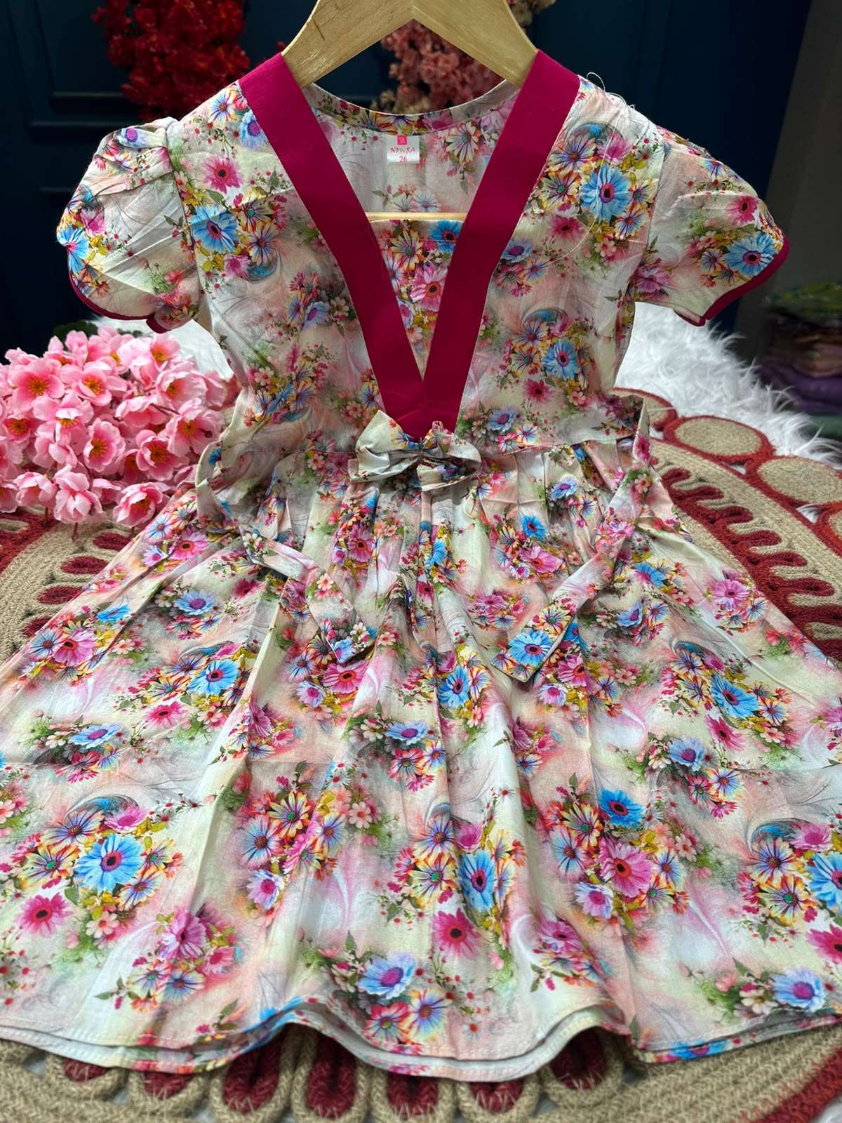 Colorful Floral Kids Frock