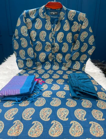 NEW ARRAIVALS Premium Quality Stitched Slap Cotton Collection - Pan Pata Navy blue 950