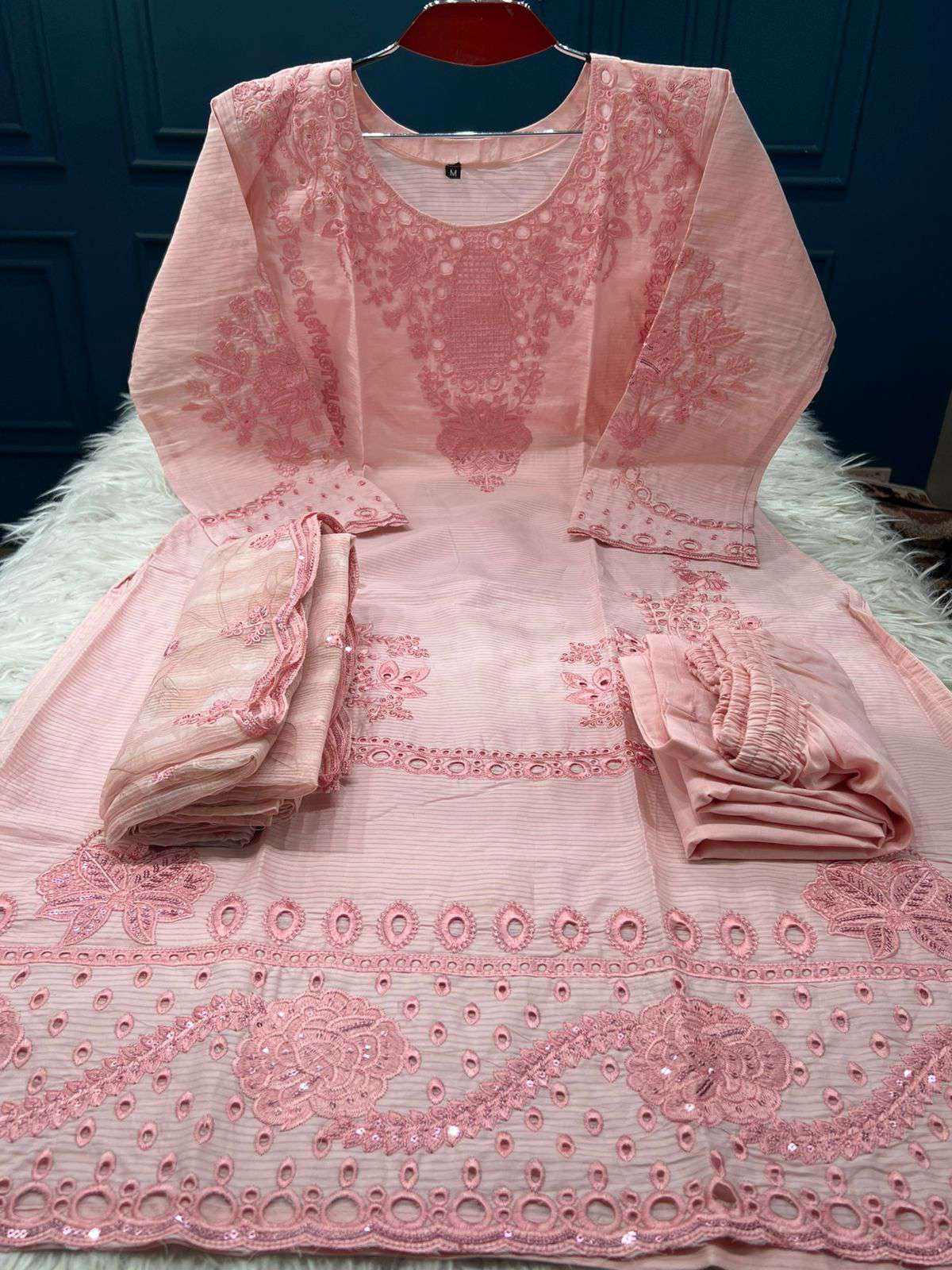 Fashionable BABY Pink Salwar Kamiz - 2450
