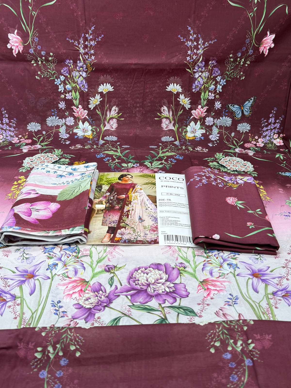 Everyday Comfort Flying Flower Maroon COCO Outfit - 1050