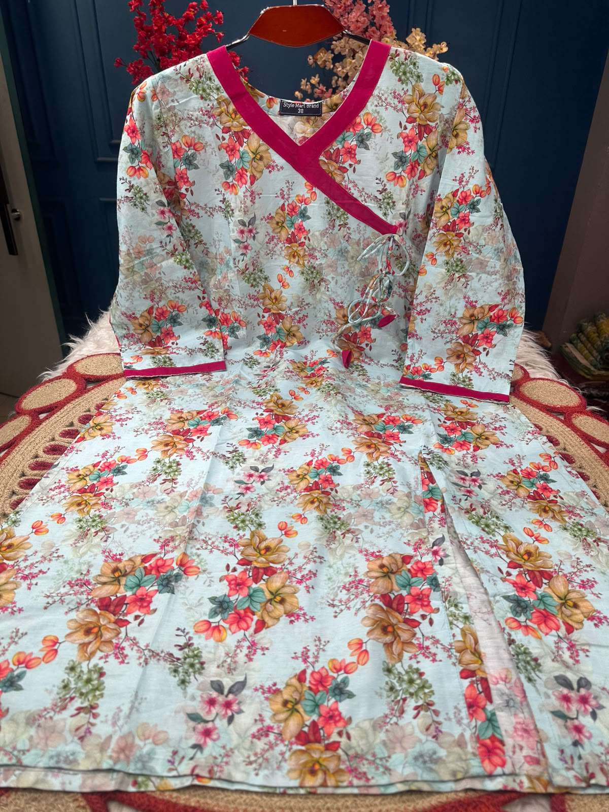 Stunning Paste Long Cotton Kurti - 550