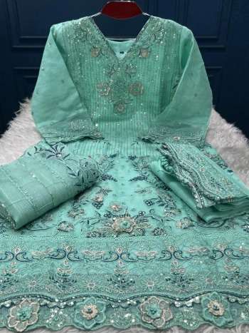 Exclusive Pakistani Inspired Stitched EID Party Collection - 2500 Sky