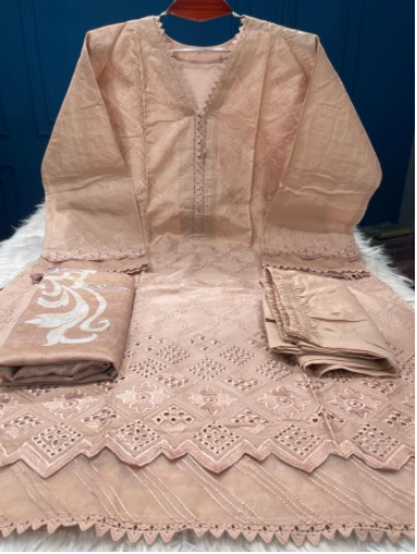 PREMIUM Quality Pakistani Inspired CutWork Ready Party Collection - Brawn 1750