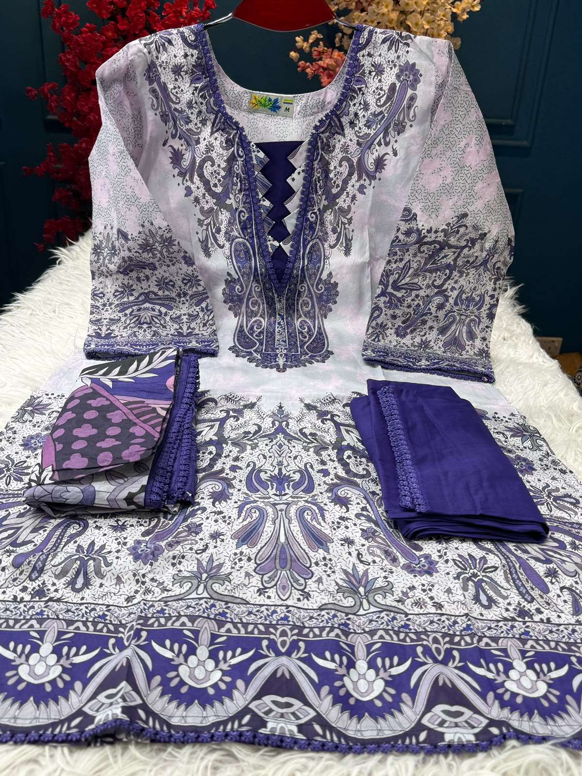 Boutiques Special Ash Blue Print Wear - 999