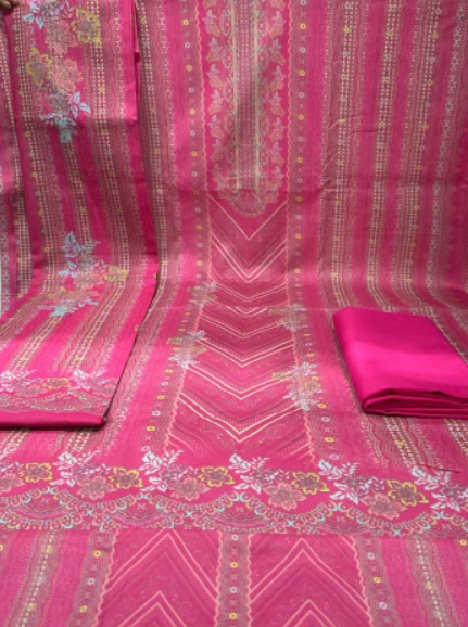 New Arrival Summer friendly Unstitched Lawn Collection - 850 Light Megenta