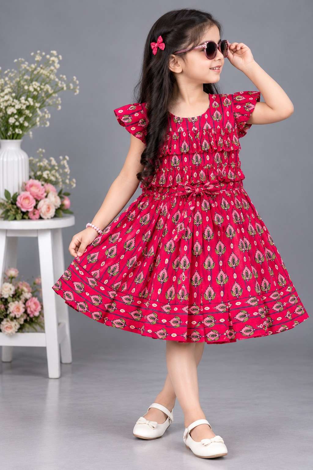 Adorable Red Baby Frock