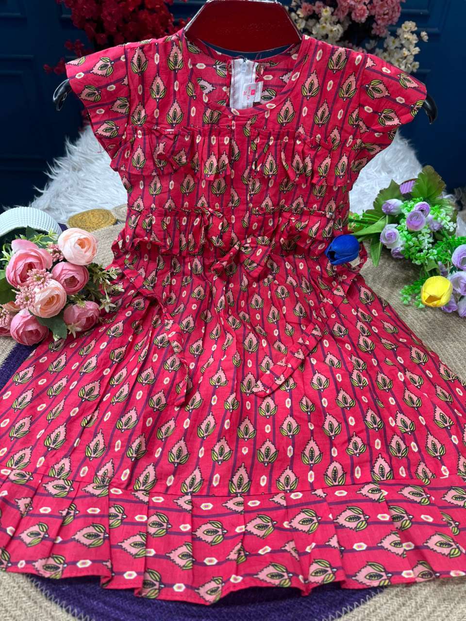 Adorable Red Baby Frock