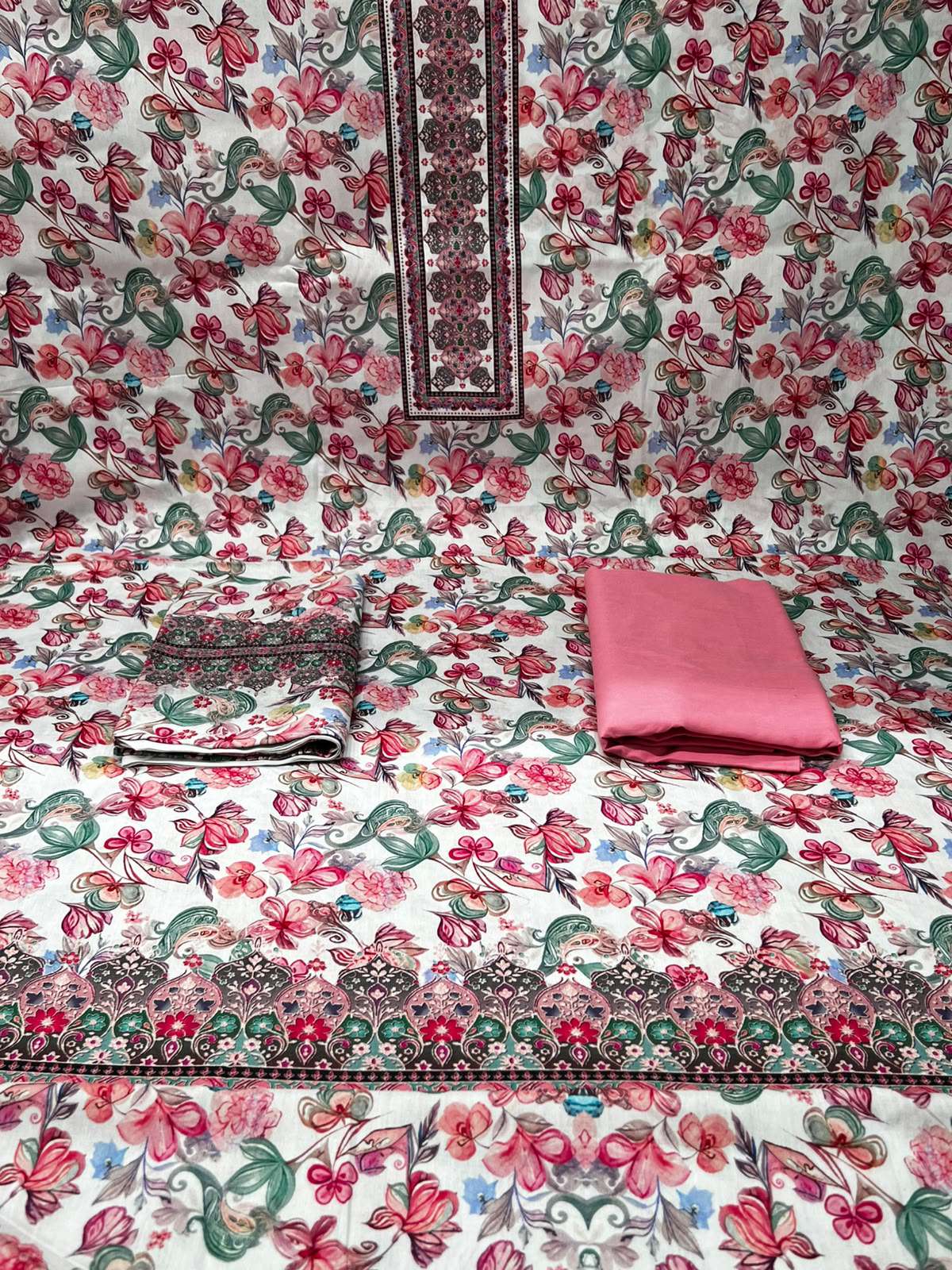 Joypuri Printed Unstitched - 850 Off White
