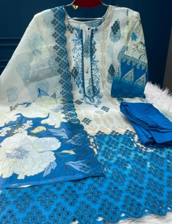 New Arraivals Premium Quality Stitched Cotton Collection - 1550 White