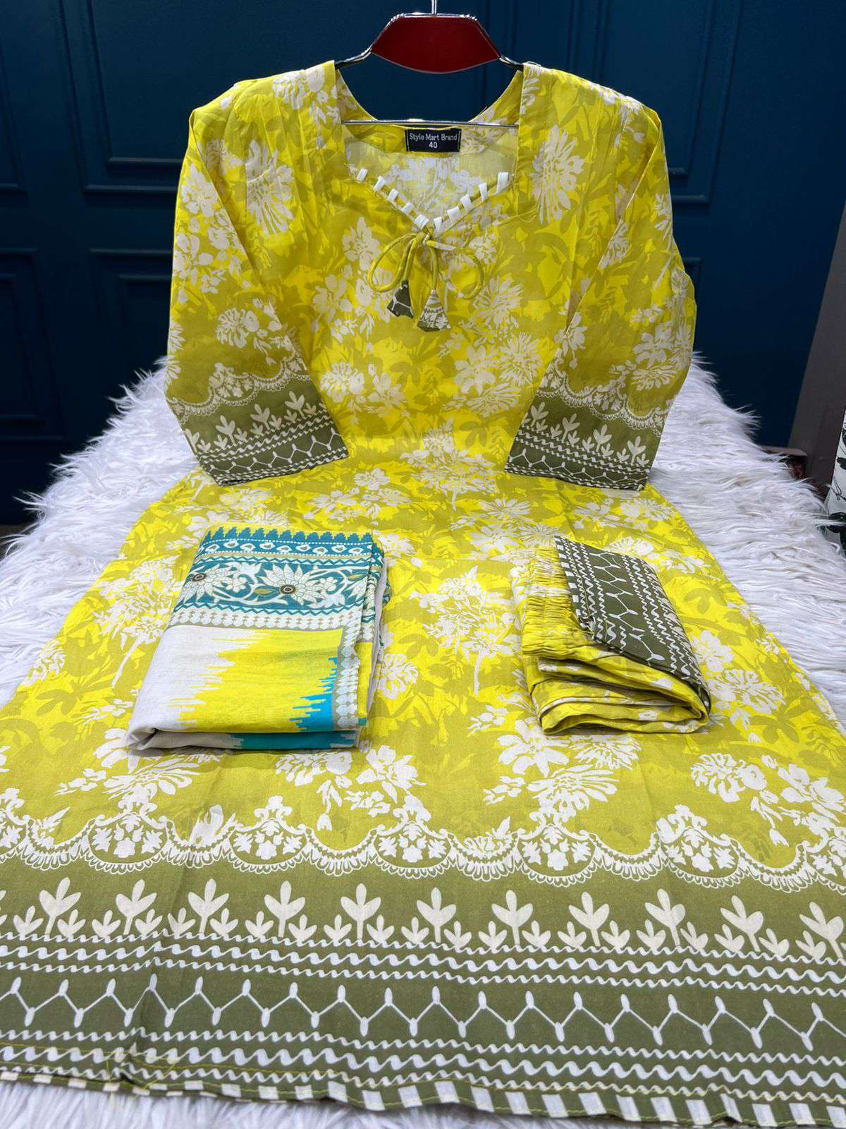 Charizma Summer Lime Stitched Dress