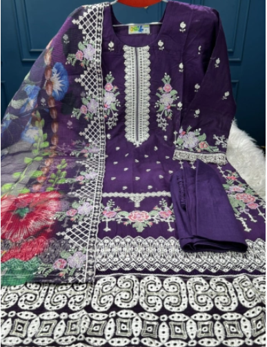 EID Exclusive SLUB Stitched Party Collection - 1850 Purple
