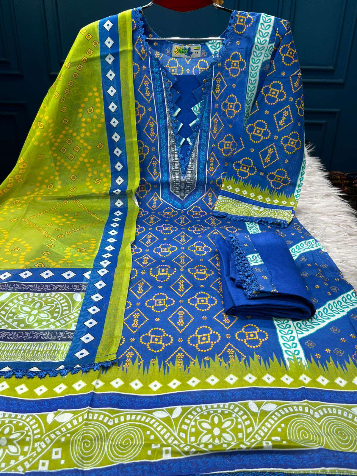 New Arraivals Premium Quality Stitched Cotton Collection - 999 BLUE