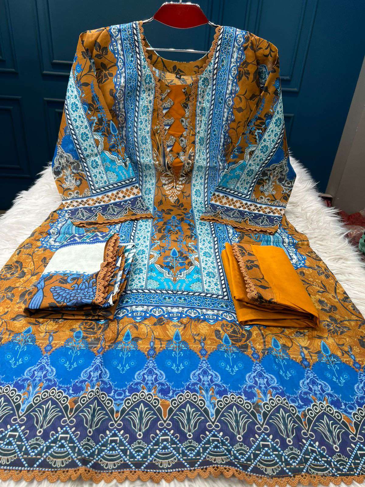 Boutiques Lawn Yellow Stitched Cotton Wear