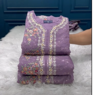 New Arraivals VIPUL Cetalogue Pure Organza Stitched Collection - 1750 Levendar