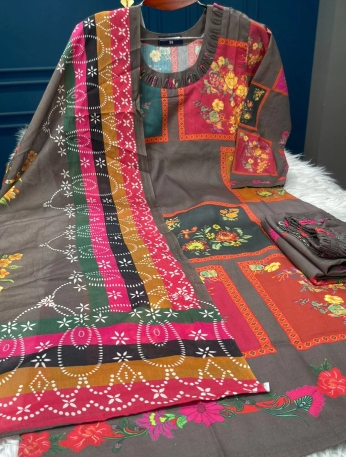 Pakistani Charizma Catalogue Printed stitched Cotton Collection - 1250 Multi