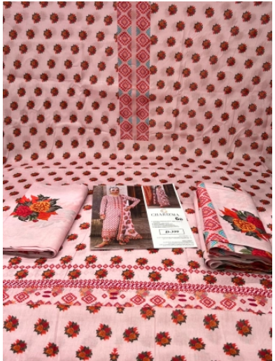 Special Pakistani Inspired COCO Stitched EID Cotton Collection - 1250 peach