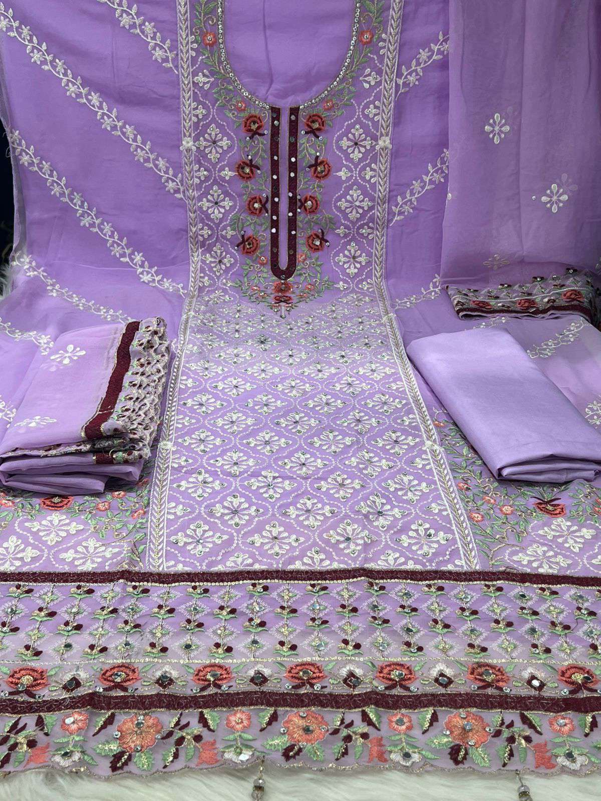 NEW ARRAIVALS PREMIUM Quality Luxury Chiffon Unsitiched Party Collection - 1150 levendar