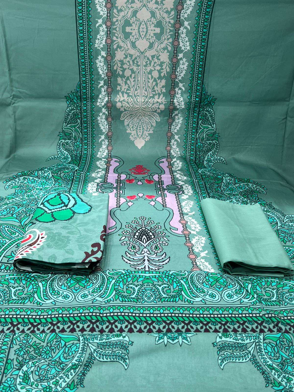 Summer Friendly Boishakh Luxury Lawn Collection - 950 Mint