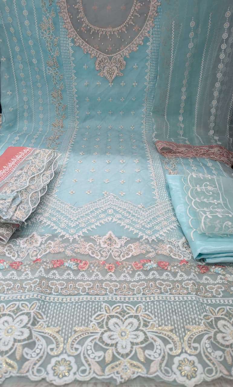 NOORS Inspired Unstitched Party Collection - 2300 Sky