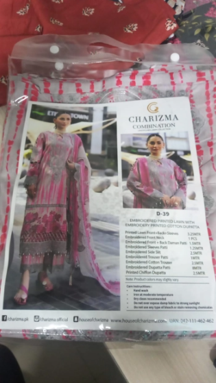 Premium Quality Charizma Catalogue UNStitched Collection - 1650 ASh Mejenta
