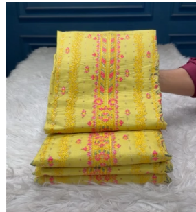 Premium Quality Unstitched Switch Cotton Gorgeous Collection - 1200 Basonti