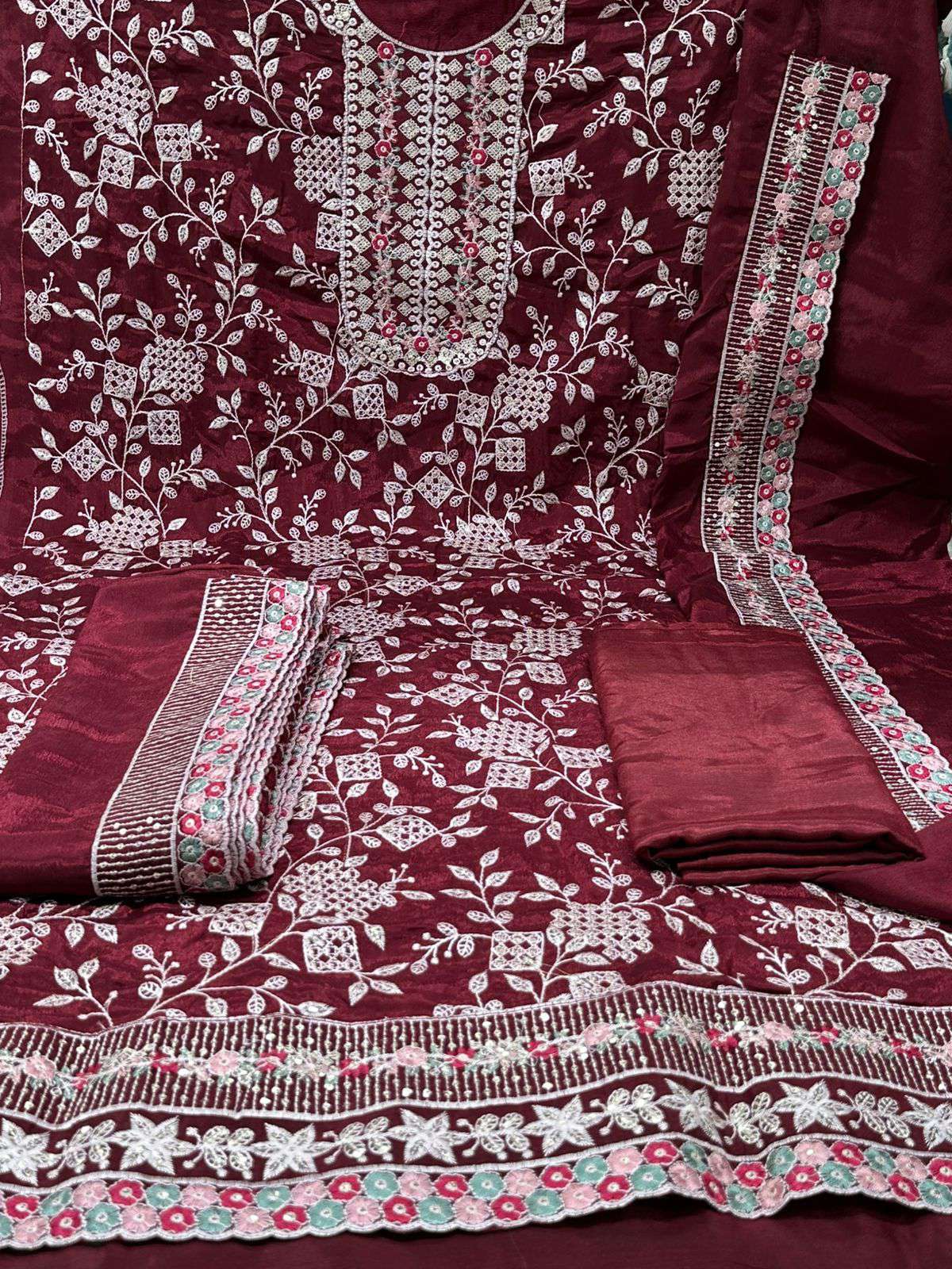 Unstitched Dragon Luxury Salwar Kamiz - 1200