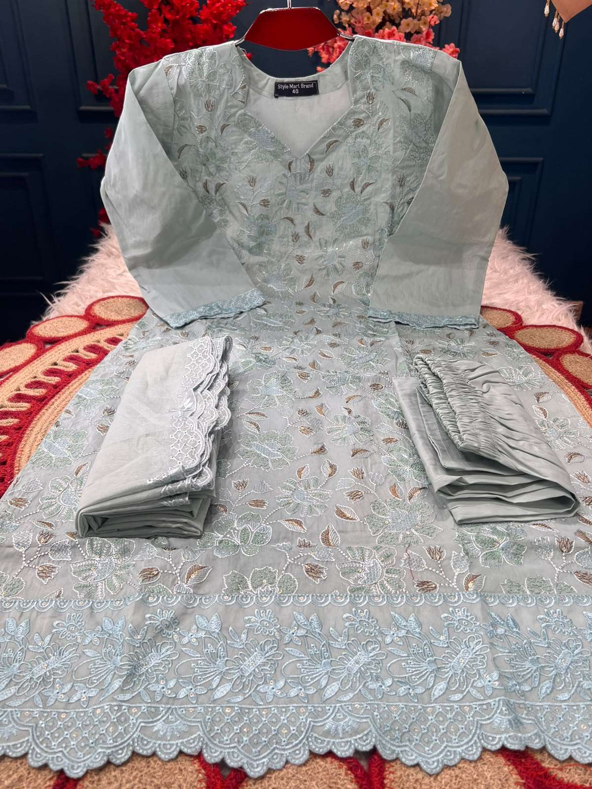Nawabi Grey Ready Fit - 1700