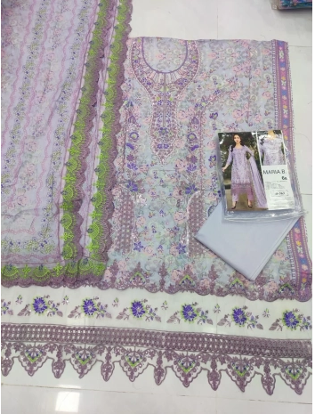 NEW Arraivals Pakistani Inspired MARIA-B Unstitched Collection - 2300 Cream