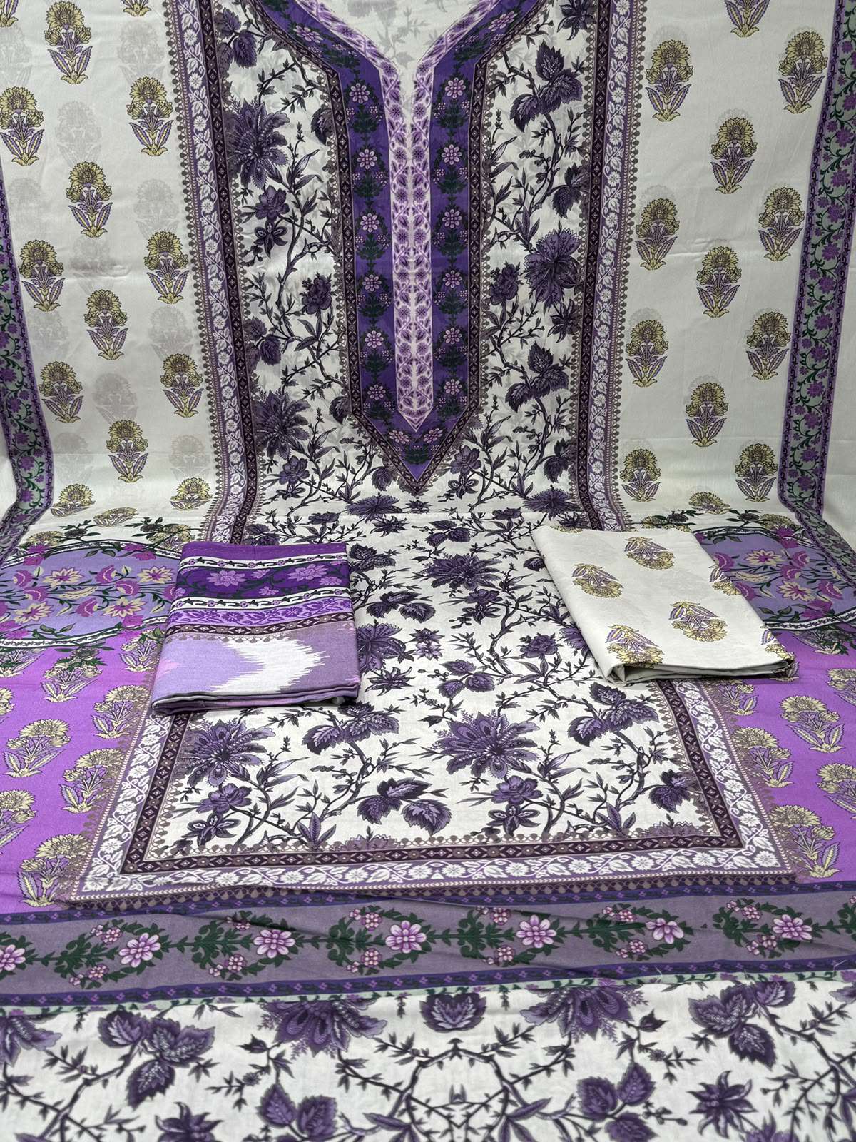 Phulmoti Step Cotton Unready Violet Set - 1050