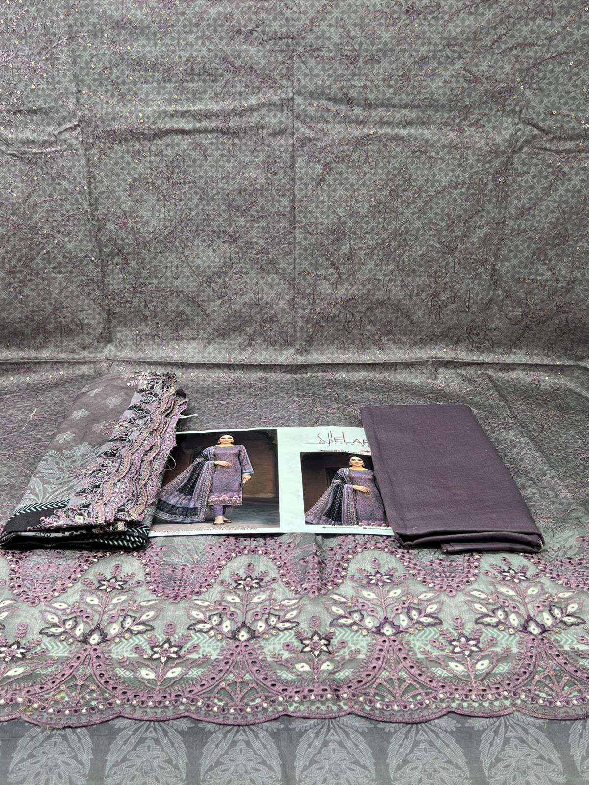 Pakistani Inspired Switch Cotton Collection - 1600 Grey