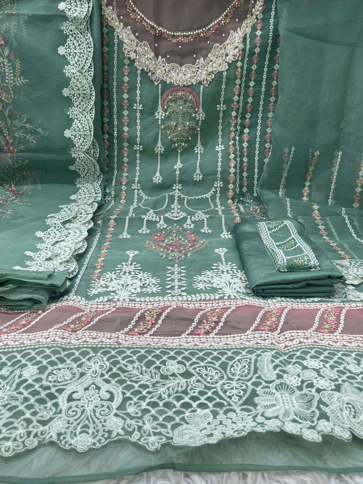 New Arraivals Pakistani Cetalogue Pure Organza Unstitched Collection