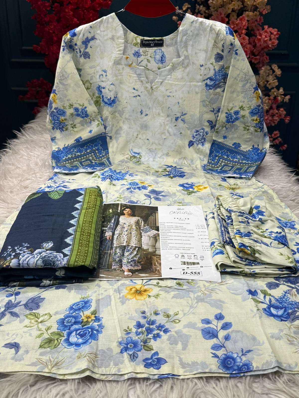 Sky Breezy Stitched Lawn Serenade - 1250