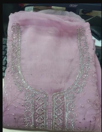 Premium Quality Original IC kanchi Pure Unstitched Party Collection - 2500 Onion