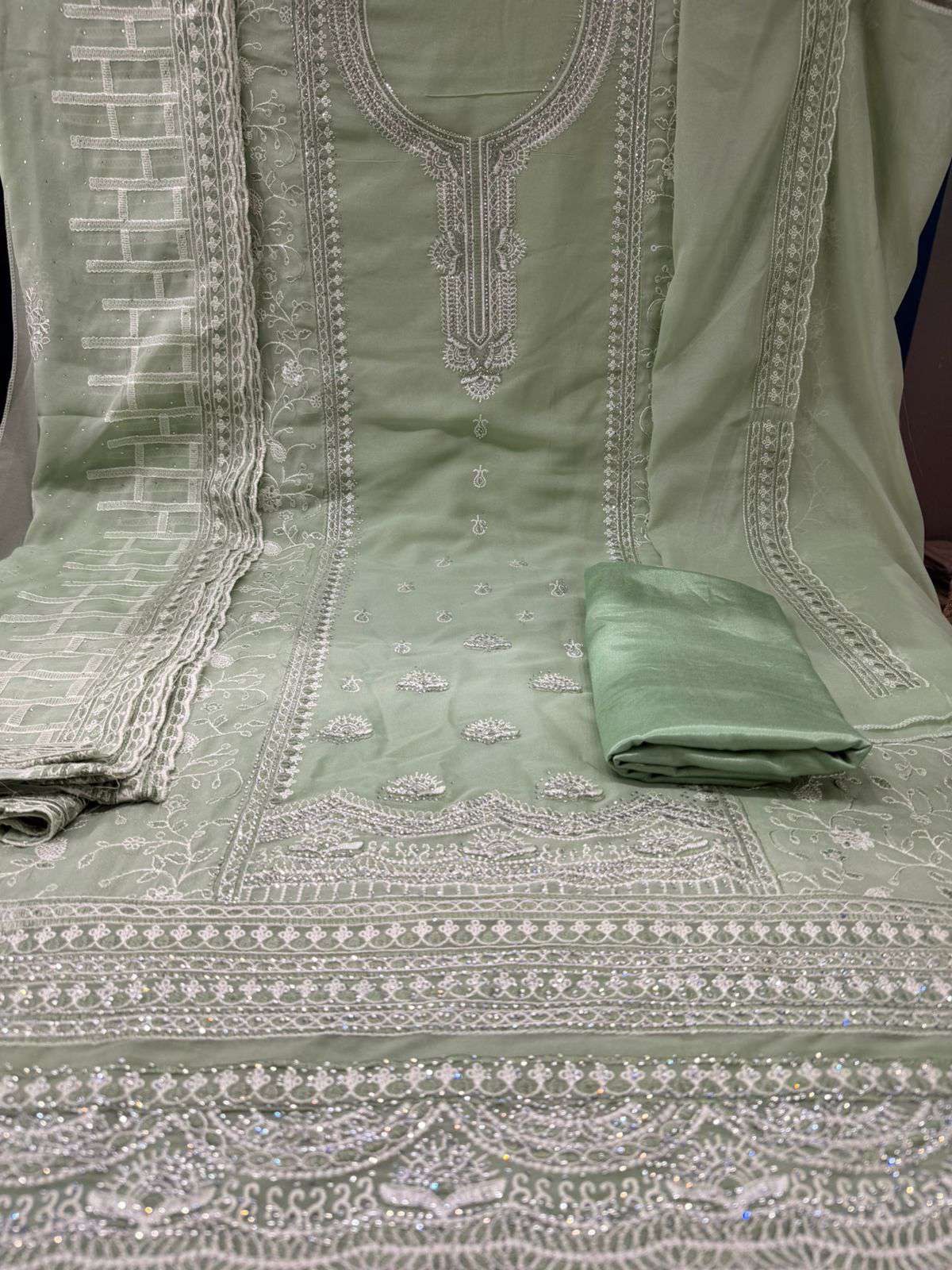 Pakistani Inspired EID Unstitched Party Collection - 2150 Lemon