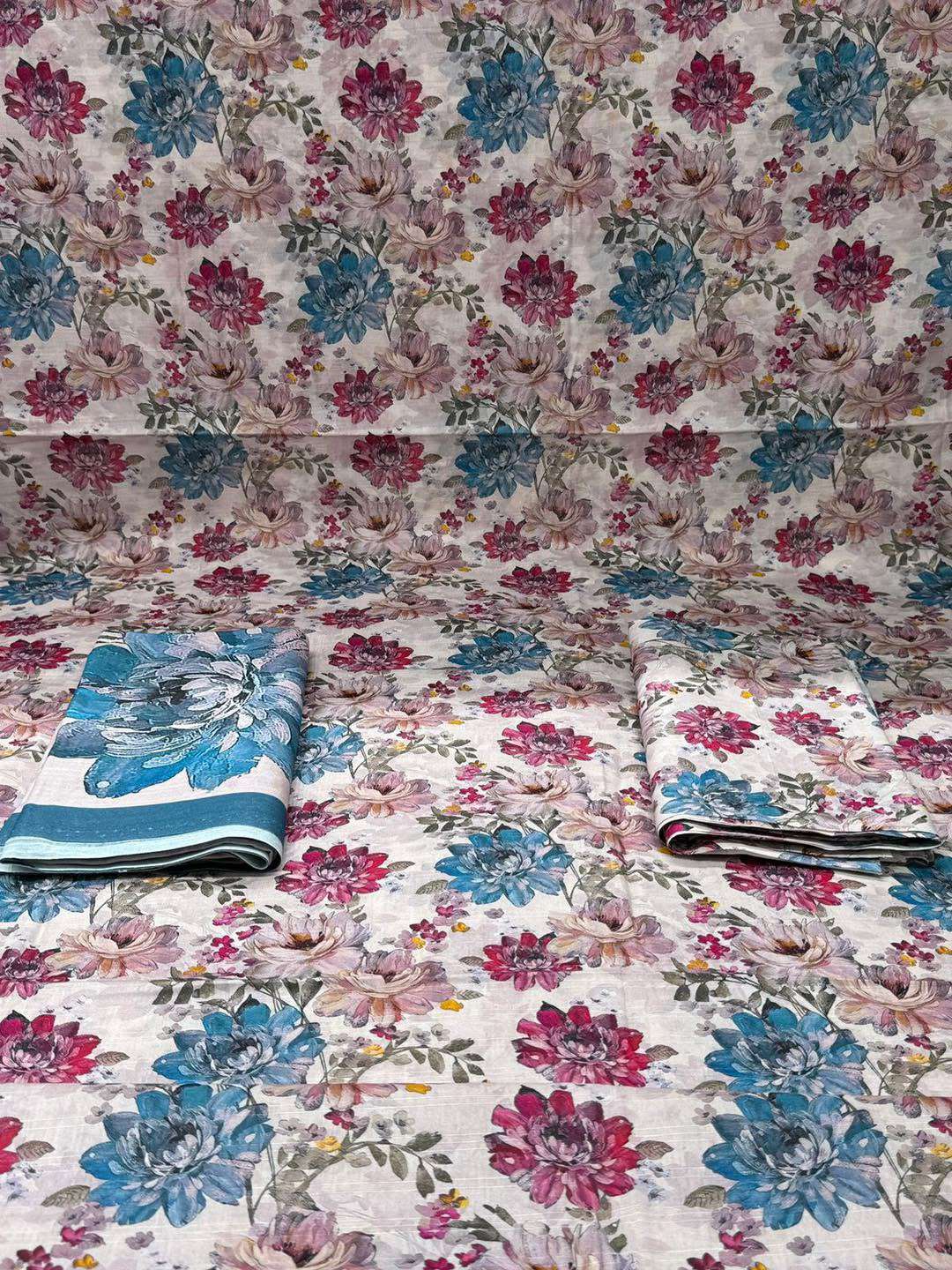 Vintage Style Slub Cotton Cornflower - 1150