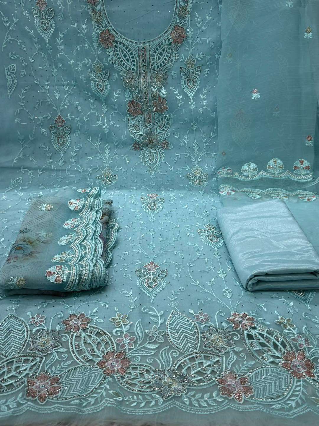 Dazzling Embroidered Festive sky - 2500